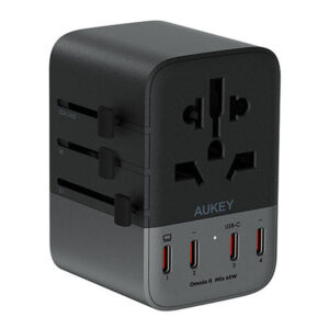 CHARGER (ที่ชาร์จ) AUKEY PA-TA08A TRAVEL MATE 65W GAN UNIVERSAL ADAPTER WITH USB PORTS